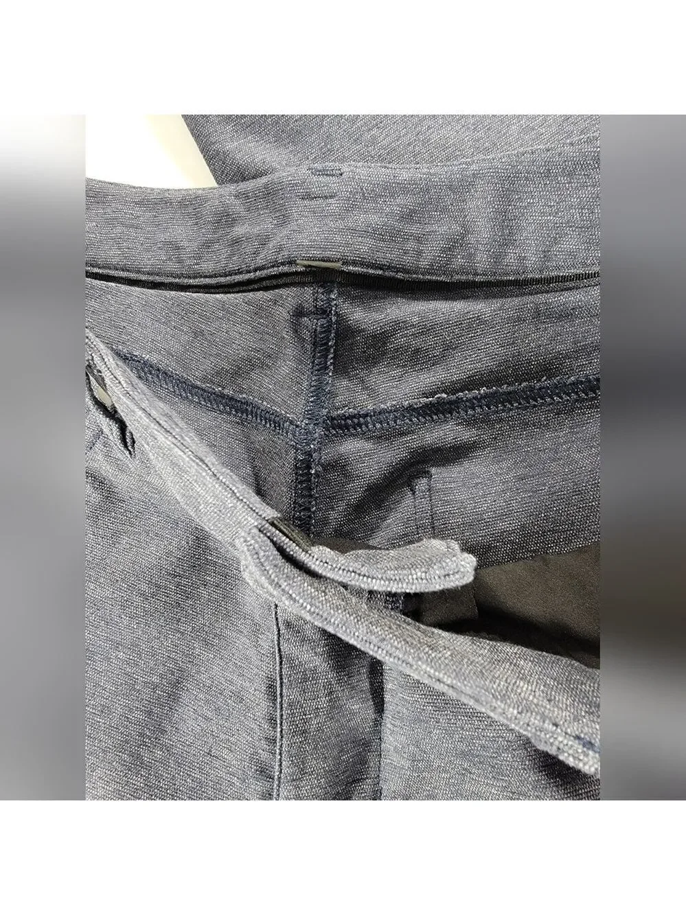 Lululemon Pants Mens 34x31 ABC Pant Slim Tech Canvas Heather Blue Golf Stretch - Picture 2 of 13
